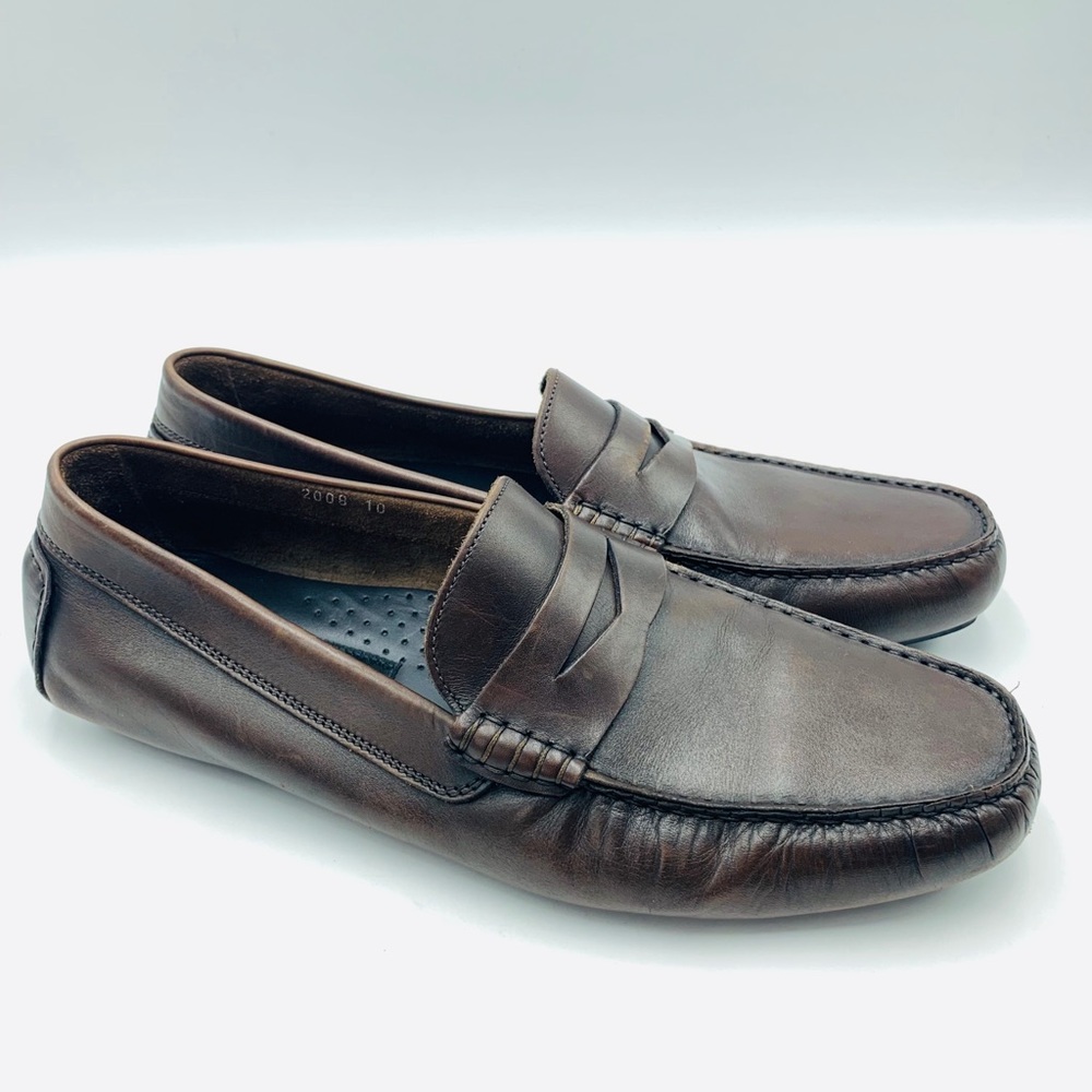 To Boot New York Slip On Brown Leather Loafers